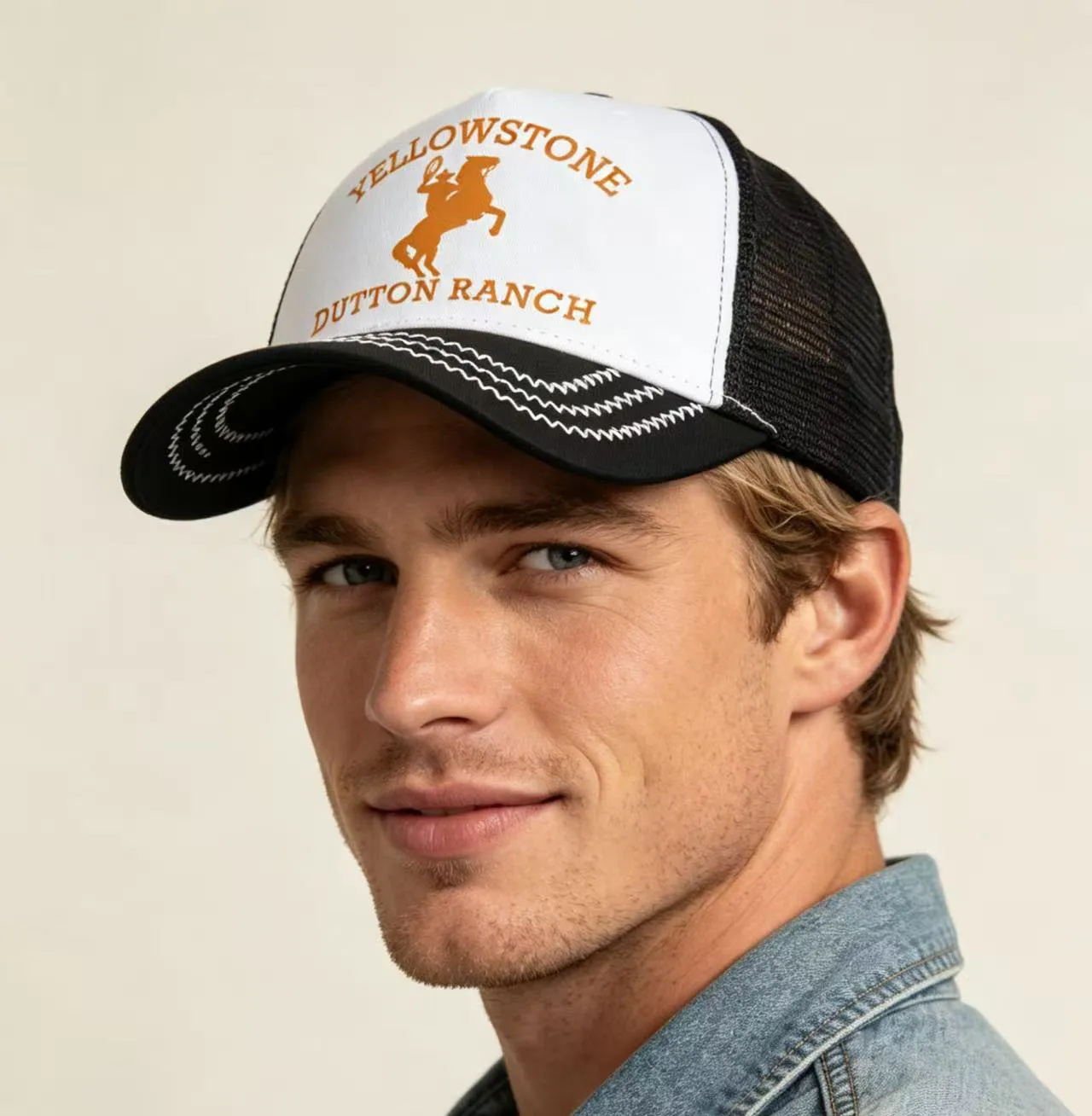 Classic Yellowstone Dutton Ranch Foam Trucker Cap Men Women Adjustable Mesh Dad Hat Adult Daily Sun Sports Visor Caps