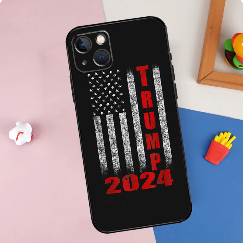 Capa de telefone Trump 2024, capa para iPhone 11, 12, 13, 14, 15 Pro Max, 12, 13 Mini, X, XR, XS, MAX SE, 2020, 7, 8 Plus