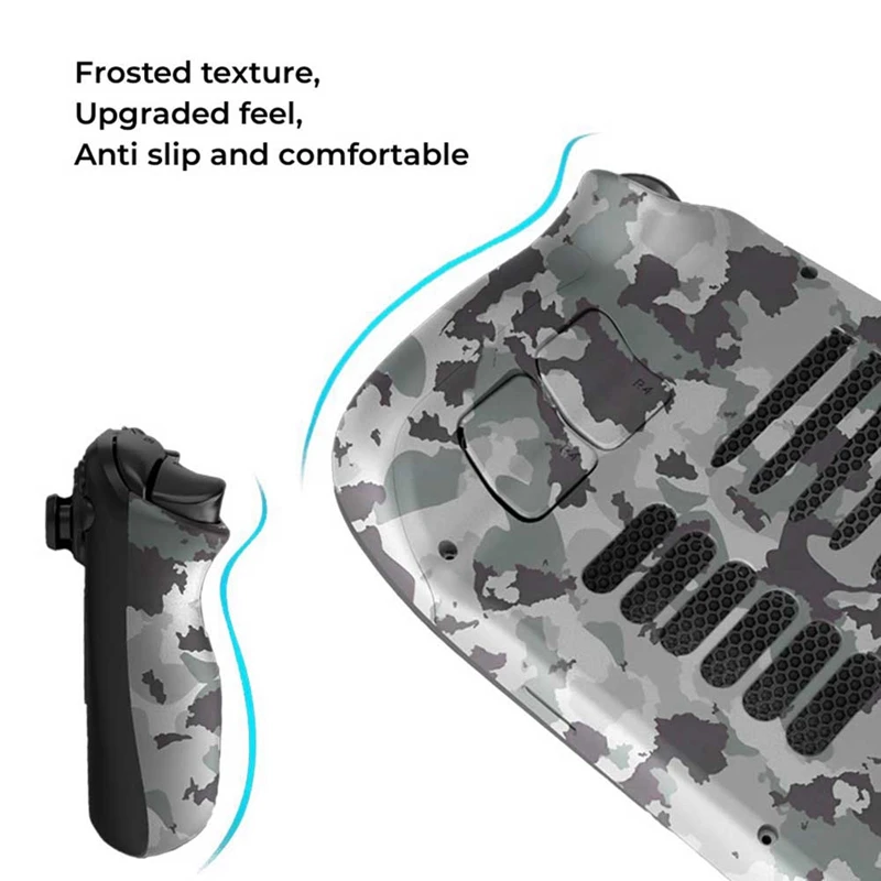 Replacement Back Shell Case for Steam Deck Anti Slip Transparent Back Plate DIY Bracket for Steam Deck Accessories-A