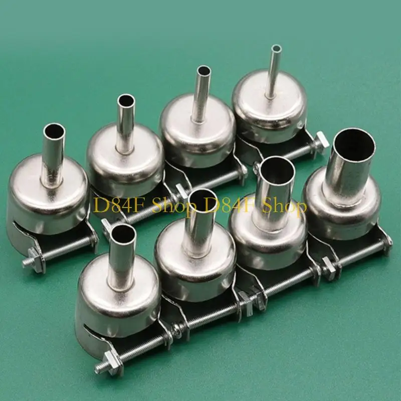 D84F Heat Guns Nozzles,8pcs Hot Air Guns Nozzles Soldering Station Accessories