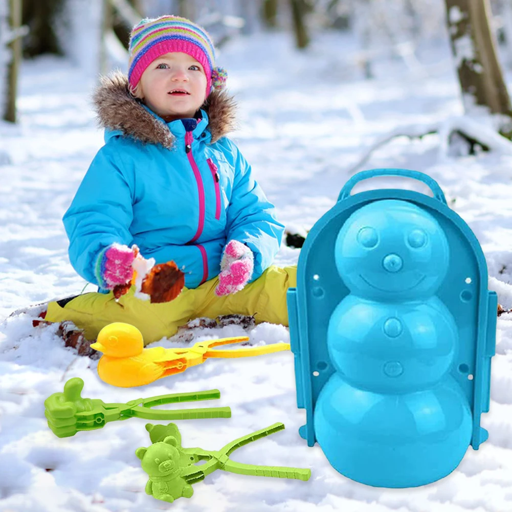 8/4/1Pcs Snowball Maker Clip Children Outdoor Plastic Winter Snow Sand Mold Tool for Snowball Fight Outdoor Games Fun Sports