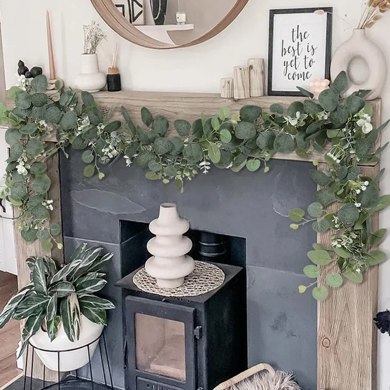 

Artificial eucalyptus greenery vines leaves pine garland branches Wedding Decorations plants Flowers Home Decor Party Love
