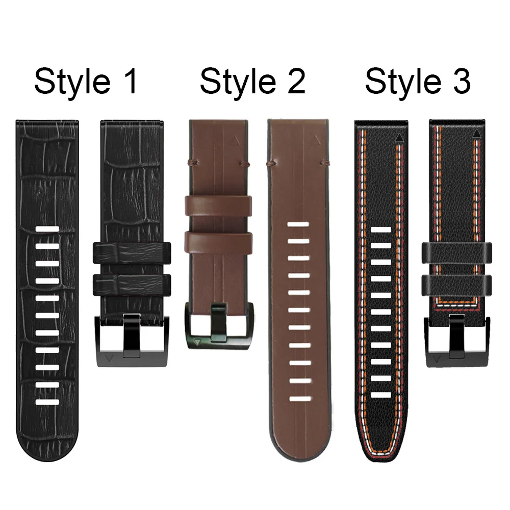 22 26mm Leather+Silicone Smart Watch Band Straps Bracelet For Garmin Fenix 7X 7 6 6X Pro 5 5X Plus 3HR Epix Gen 2 Quick Release