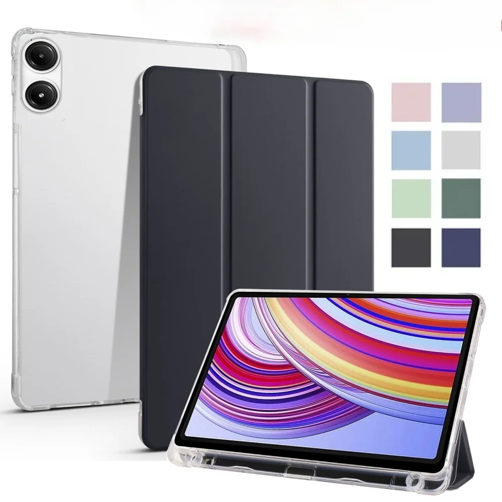 For Xiaomi Poco Pad Case Magnetic Smart Cover for Redmi Pad Pro 2024 Cover 12.1 Inch with Pencil Holder Tablet Cover