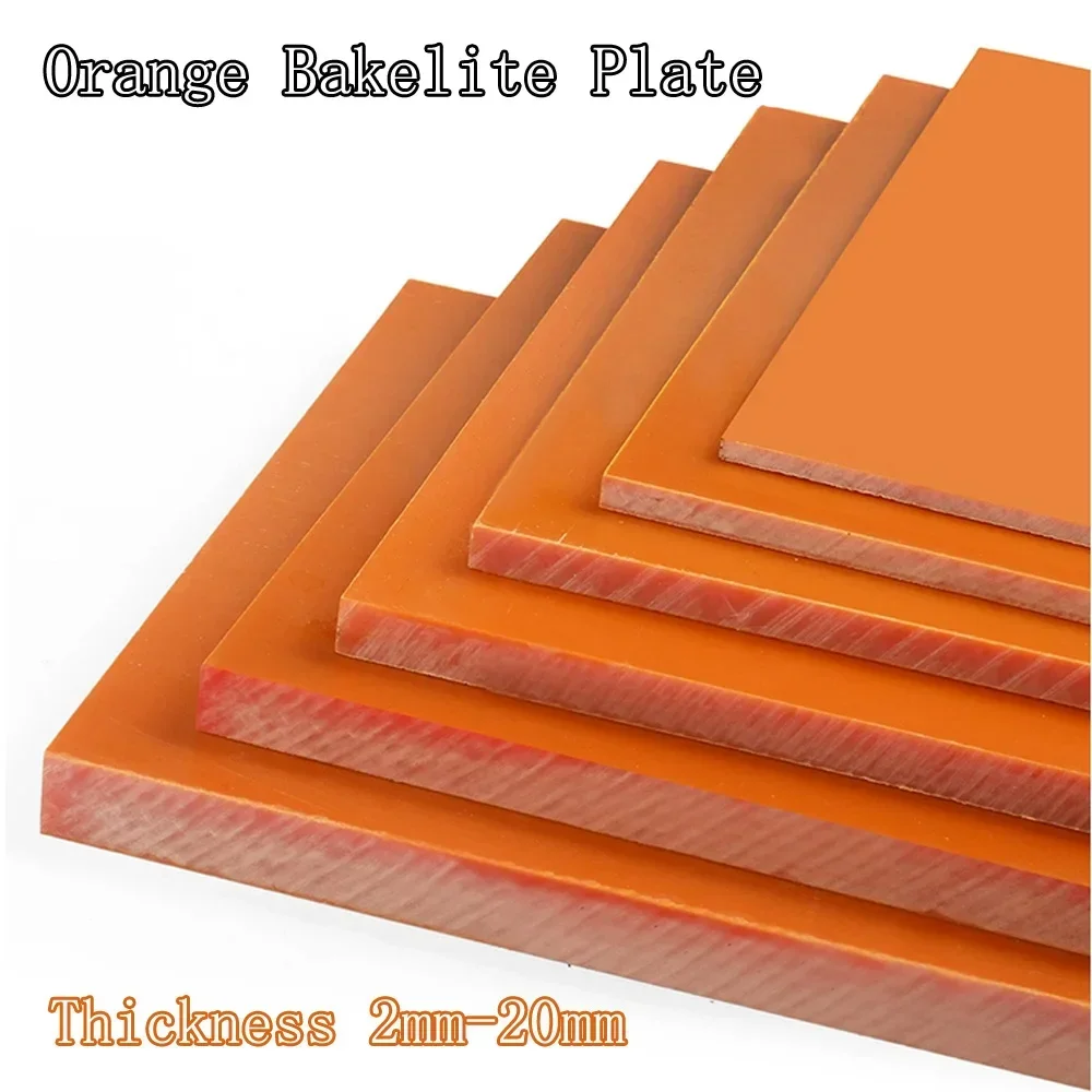 Orange 1mm-20mm Bakelite Plate Insulation Phenolic Resin Plastic Board Bakelite Sheets Antistatic High Temperature Resistance