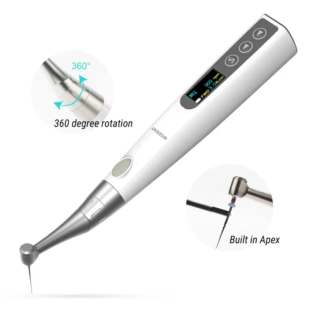 

Dentals Equipment 16:1 Contra Angle Handpiece Wireless Endomotor Built In Apex Locator Dentistry Root Canal Surgical Equipments