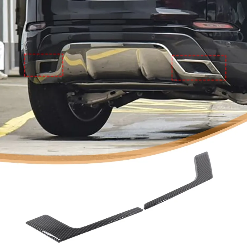 

ABS Carbon Fiber Exhaust Tips Tailpipe Trim for 2019+ Range Rover Evoque Exterior Accessories