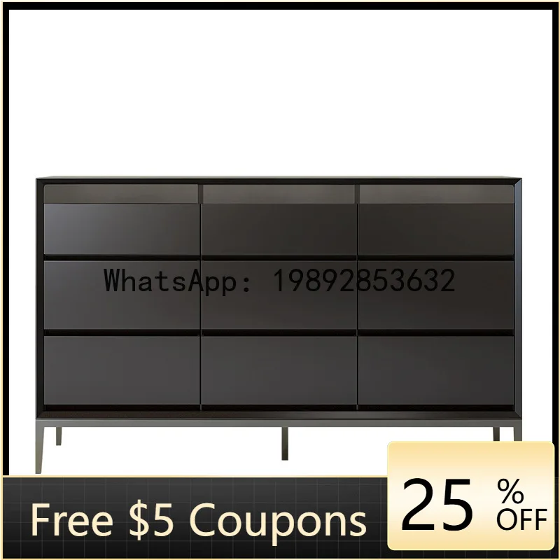 Z3   Minimalist Lacquer Nine-Drawer Cabinet Modern Living Room Bedroom Damping Drawer Storage Fingerprint Lock Cabinet