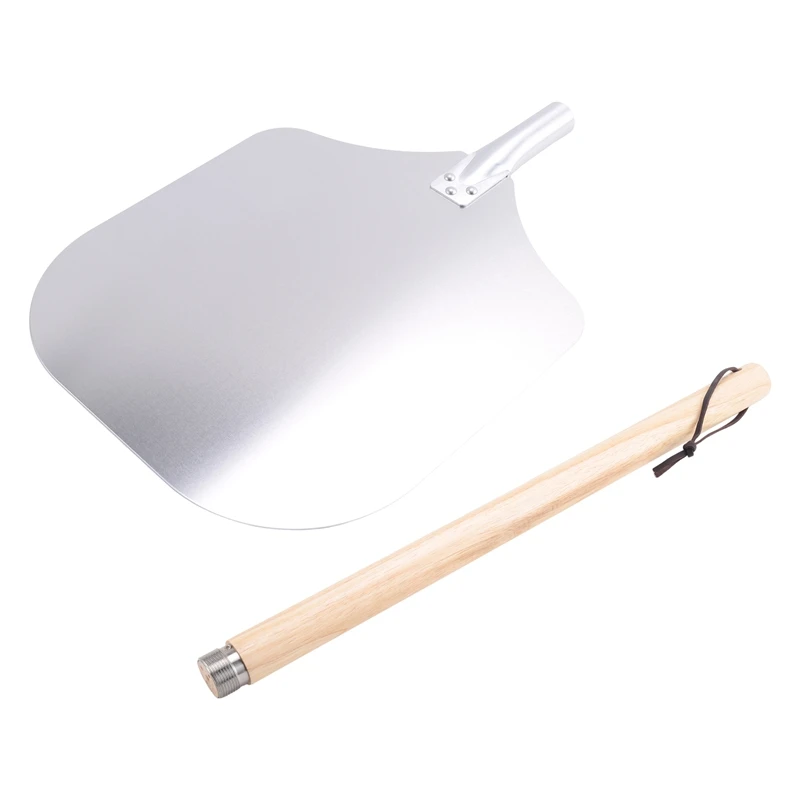 HOT! Pizza Pusher, Pizza Peel Made Of Stainless Aluminum (90Cm) - Practical And Solid Thread, Pizza Lifter With Rounded Edges