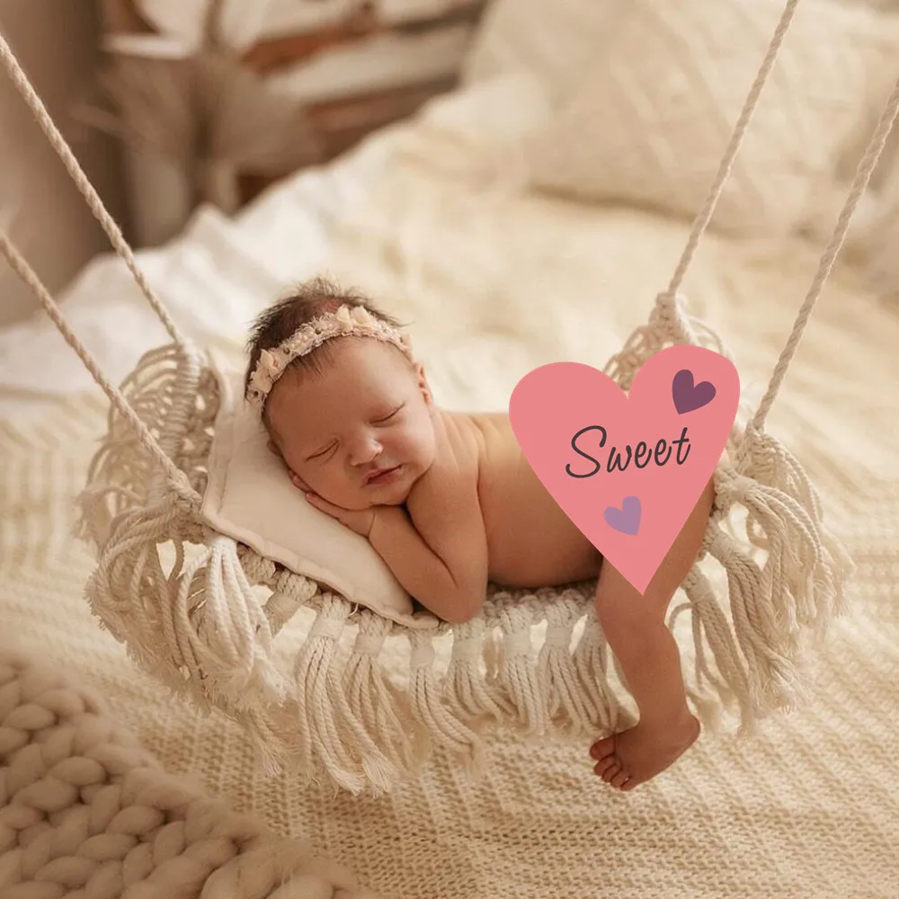 

Newborn Photography Prop Baby Handmade Knitted Hammock Posing Aids Photo Shooting Fotografía Accesorios