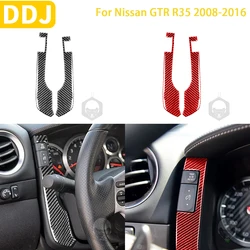 For Nissan GTR R35 2008-2016 Accessories Carbon Fiber Car Interior Speedometer Panel Instrument Surround Cover Trim Sticker