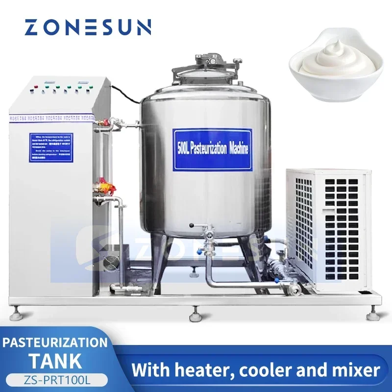 Zonesun Pasteurizzazione e refrigerazione Serbatoio di raffreddamento del latte Serbatoio di raffreddamento del latte Attrezzatura di raffreddamento del serbatoio sfuso ZS-PRT100L
