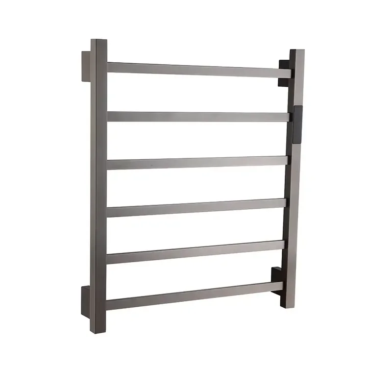 for Bathroom Hygiene Wall Mounted Bronze Round Brass Electric Towel Rack Double Layer Towel Bar Eco Friendly Hotel Use