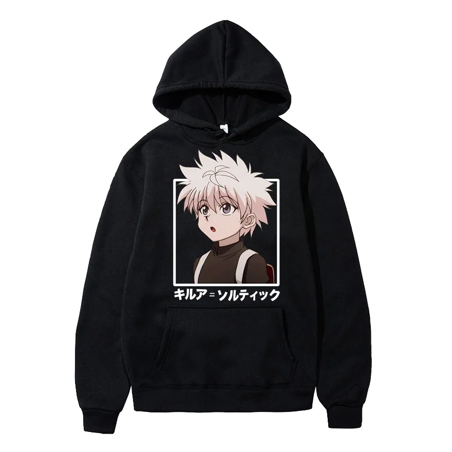 Hunter X Hunter Japan Anime uomo donna felpe con cappuccio Harajuku Gon Killua Print Plus Size felpa Unisex autunno inverno Streetwear