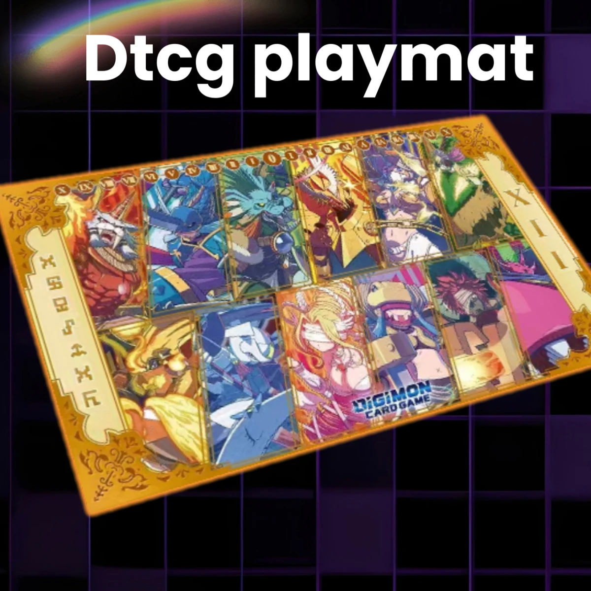 

600X350X2Mm Diy Digimon Adventure Card Battle Mat Dtcg Single Player Board Game Card Duel Plate Battle Mat Anime Cards Gift Toys