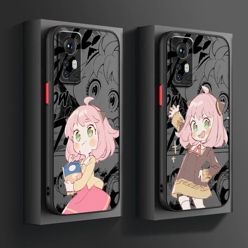 Anya Kawaii Anime SPY×FAMILY Frosted Translucent For Xiaomi Mi 13 12 12T 11T 11 11i 10T 10 9T Pro Lite Ultra 5G Soft Phone Case