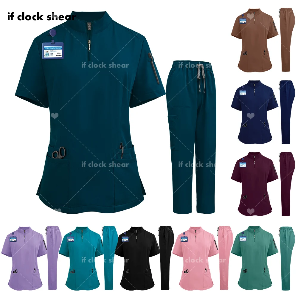 Sala operatoria Scrub medico uniforme ospedale lavoro Scrub Set forniture all'ingrosso infermiera chirurgia dentale tuta veterinaria abbigliamento da lavoro