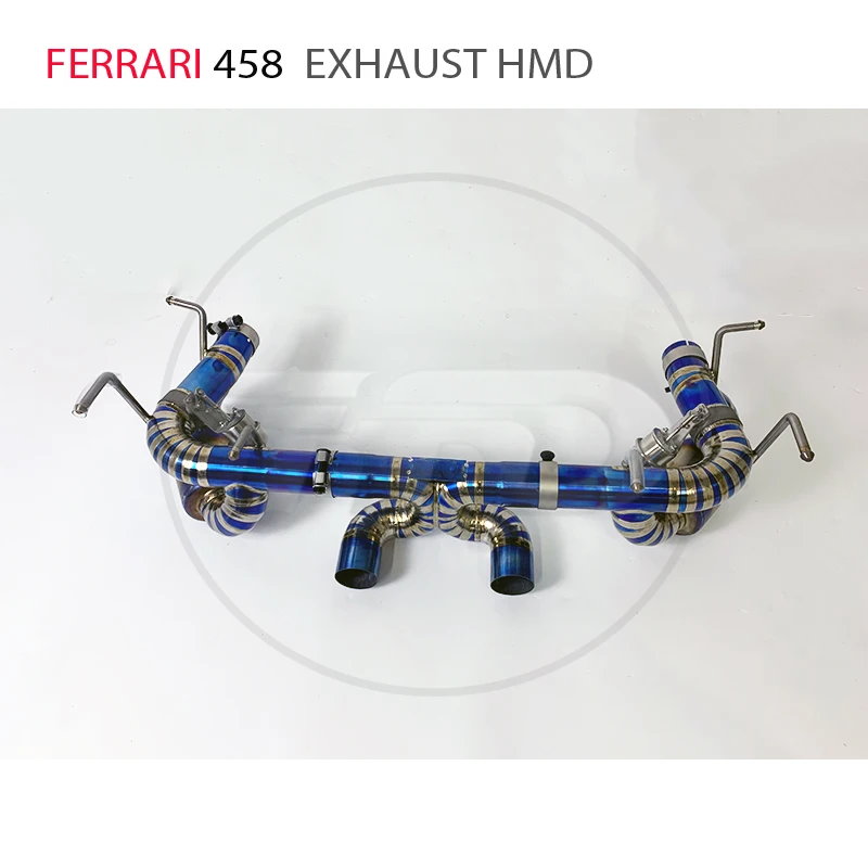 

HMD Titanium Exhaust System High Performance catback for Ferrari 458 4.5L with Valve X-Pipe Design car Accessories