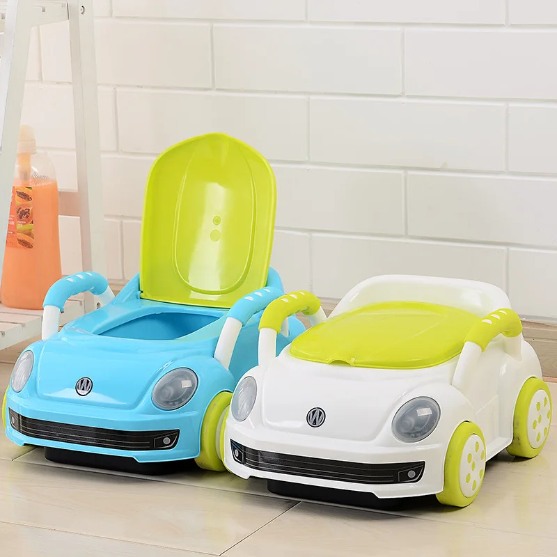 2017 Brand Candy Color Car Style Trainer Plastic Kids Toilet Travel Potty Chair 0-5 Years old Boy&Girl Potties