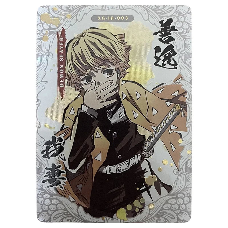 Anime Demon Slayer Toys for boys Mitsuri Kochou Shinobu Kyoujurou Tanjirou Tengen Kagaya Rare IR Collectible Card Birthday Gifts