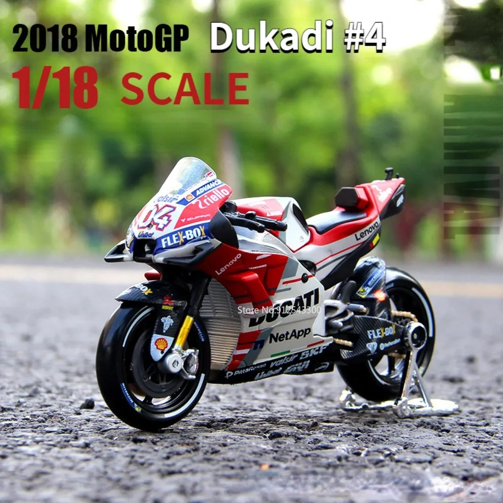 Maisto-modelo de carreras de motos Ducati Yamaha 1/18 GP, fundido a presión de aleación juguete, simulación a escala, juguetes para niños, regalos,