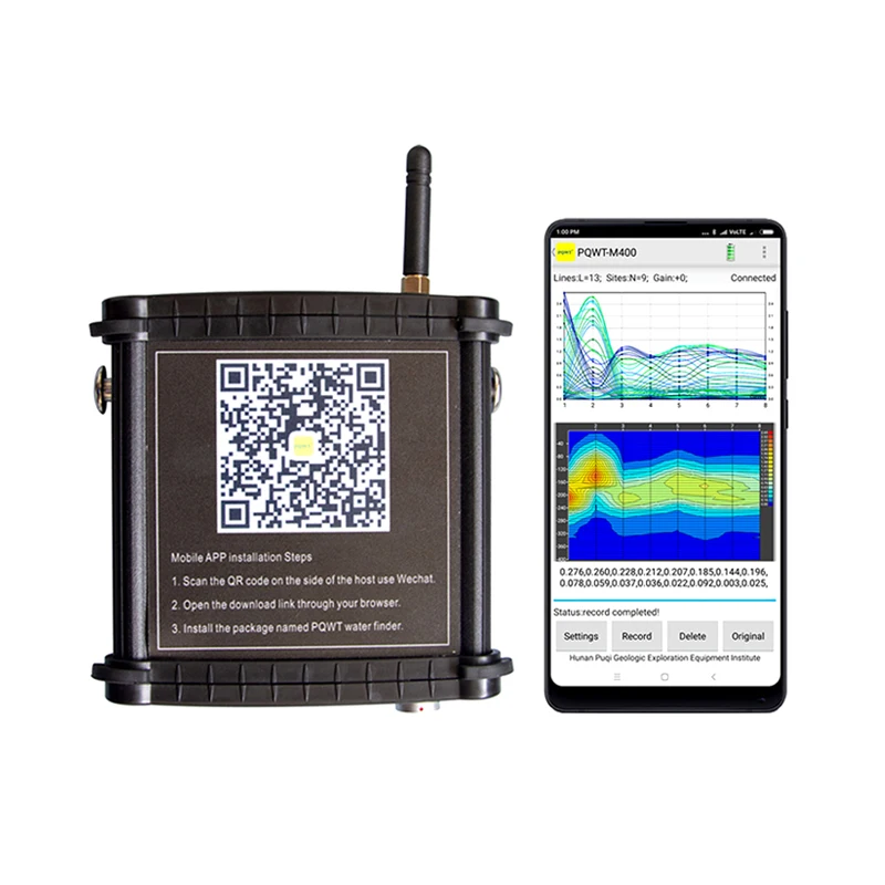 PQWT M-100 كاشف المياه الجوفية 100 متر حفر الآبار كاشف المياه الجوفية المحمول