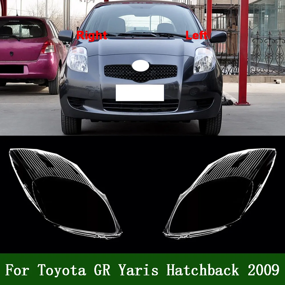

For Toyota 2009 GR Yaris Hatchback Front Headlamp Cover Transparent Lampshades Lamp Shell Masks Headlight Shade Lens Plexiglass