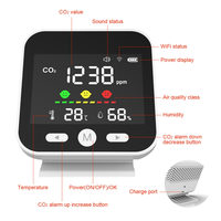 Tuya Wifi Air Quality Monitor CO2 Carbon Dioxide Meter Temperature Humidity Measuring Detector NDIR Infrared Tester