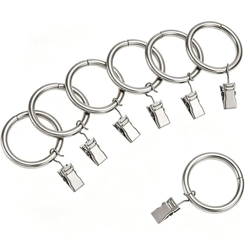 25mm Curtain Clip Rings 76 pcs, Sturdy Metal Ring, Rust Resistant Finish, for Bedroom Window Curtains