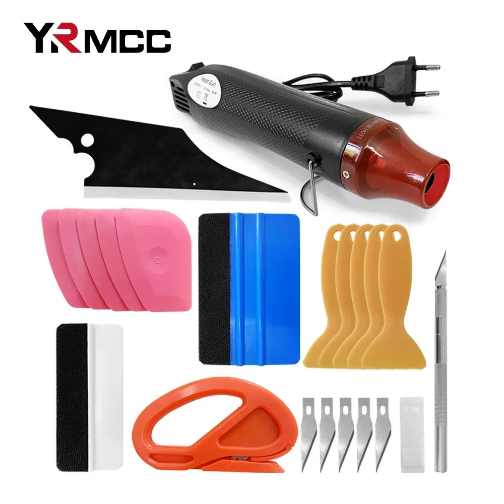 Vinyl Wrap Tools Hot Air Gun Pen Knife Squeegee for Window Glass Film Wallpaper Car Stickers Installing Tools Car Accessories