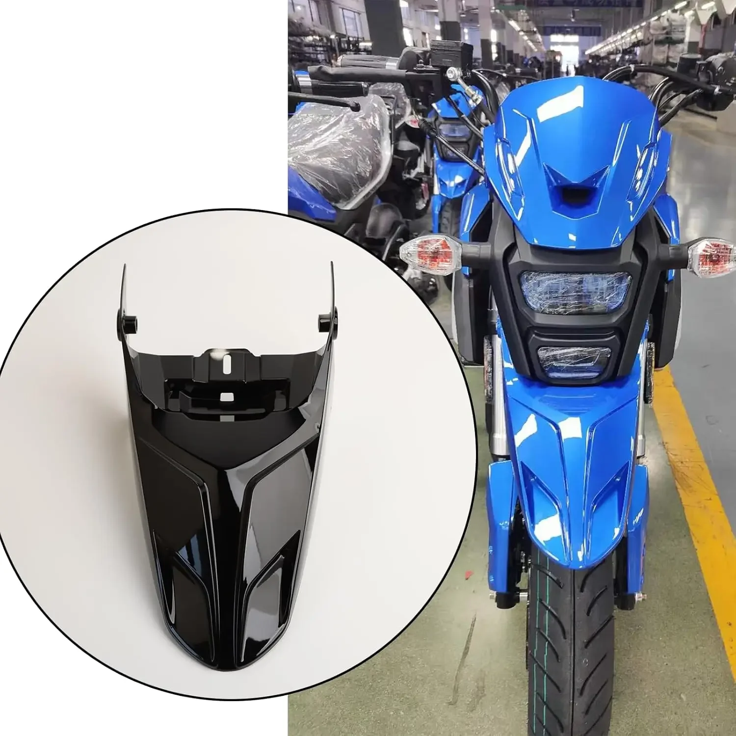 

Motorcycle Modified Front Fender Kit Black Color Fit for Honda Grom Msx125 SF 2017-2020 Parts