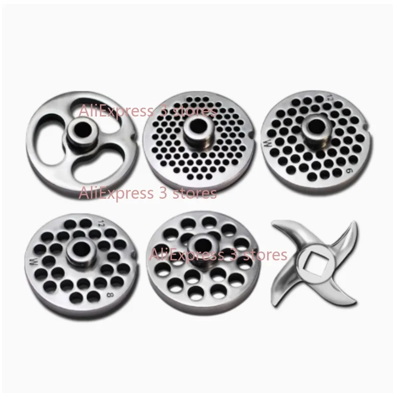 12 #   22 #   32 # نوع غسالة مفرمة اللحم ثقب لوحة مستديرة الفولاذ المقاوم للصدأ مفرمة اللحم شفرة صر لوحة السجق #2