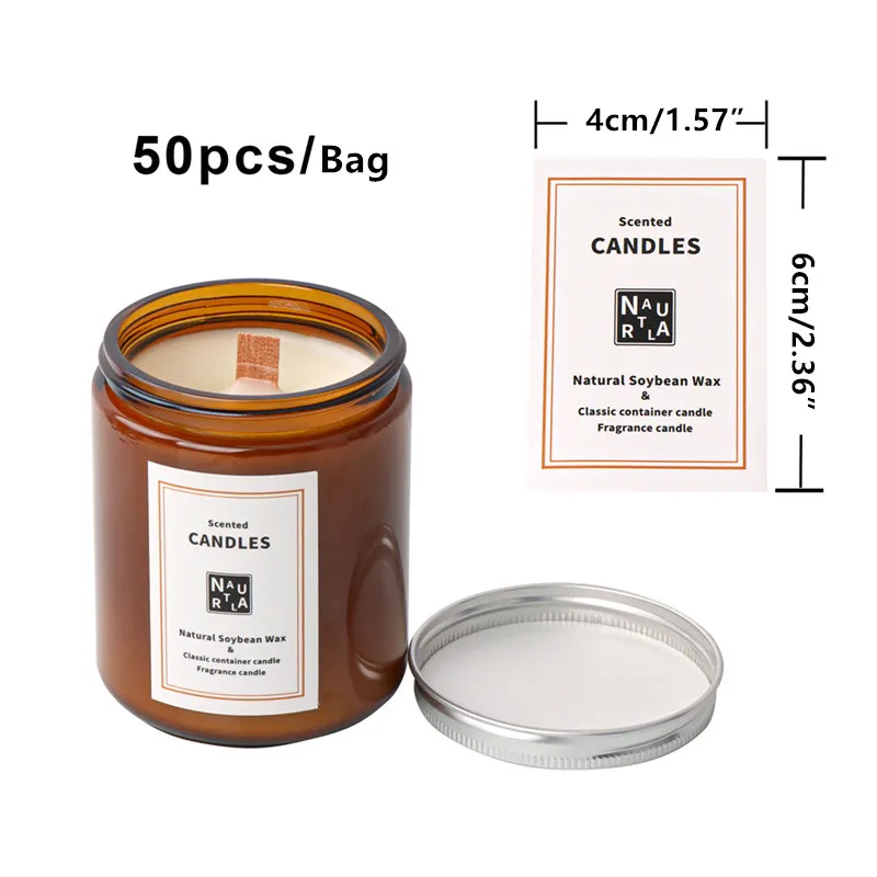 Self-adhesive Label Candle Packaging Decoration Tags Sticker Gift Box Seal Sticker Warning Label Stickers Scented Candle