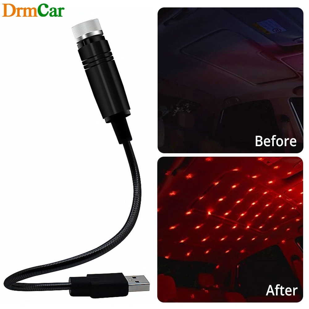 

Автомобильная подсветка, атмосферная лампа со звездами, потолочный светильник для чтения, лазерная проекция, декоративная светодиодная лампа для багажника автомобиля, интерьера комнаты, домашнего освещения