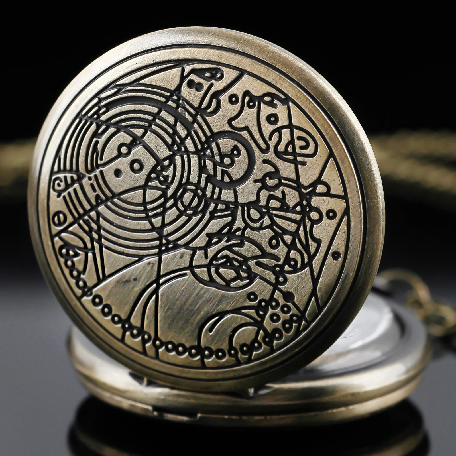 Vintage Classic Doctor Moive Design ควอตซ์นาฬิกาพ็อกเก็ตนาฬิกาสําหรับผู้หญิงผู้ชาย Fob Chain เครื่องประดับอุปกรณ์เสริมของขวัญ