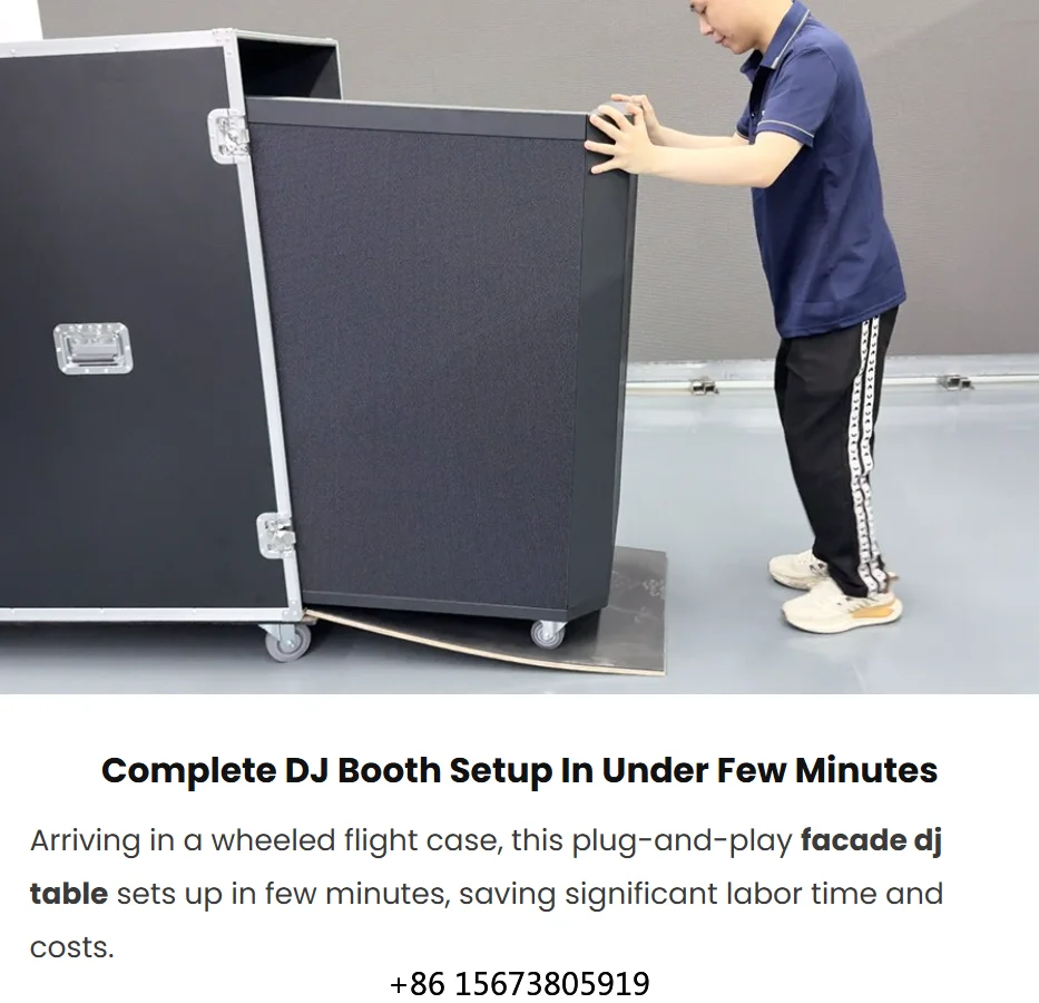 HD Full Color Led Dj Booth Table Mobile Protable Dj Booth Led Screen for Disco, Night Club view 4
