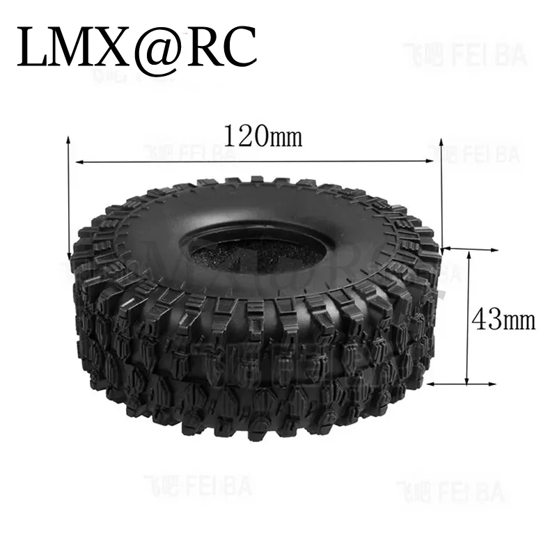 4 PCS 120 MM 1.9 "Pneus de Rodas de Borracha/Pneus de Roda para 1:10 RC Rock Crawler Axial SCX10 90047 RC4WD D90 D110 TF2 TRX-4 TRX-4 S251