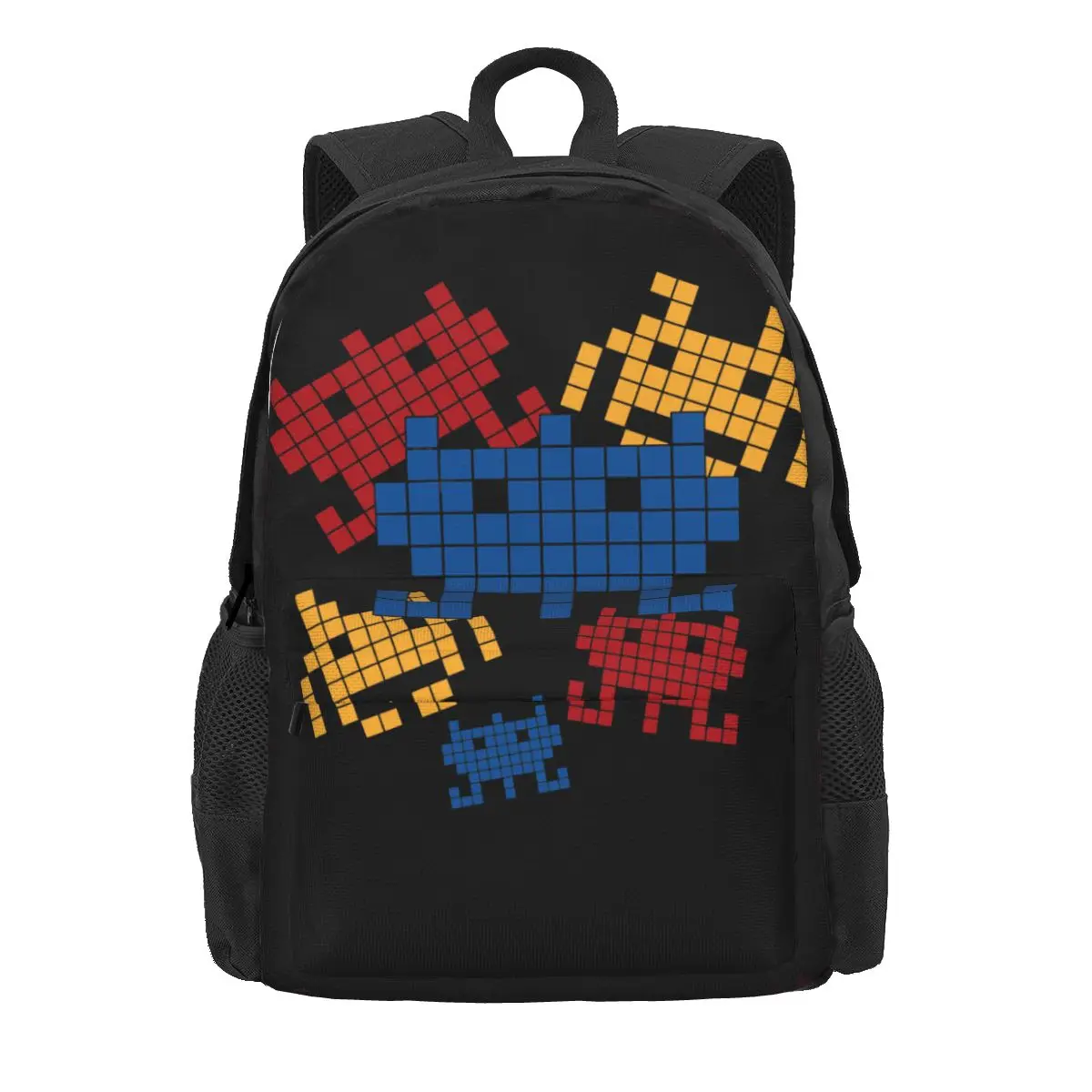 

Space Invaders Women Backpack 3D Print Fashion Children School Bag Videogames Computer Mochila Kids Waterproof Shoulder Bag