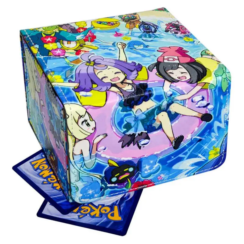 

Cartoon Acerola DIY Large Capacity Leather Card Box PTCG Thickened Anime and Game Collection Card Storage Box