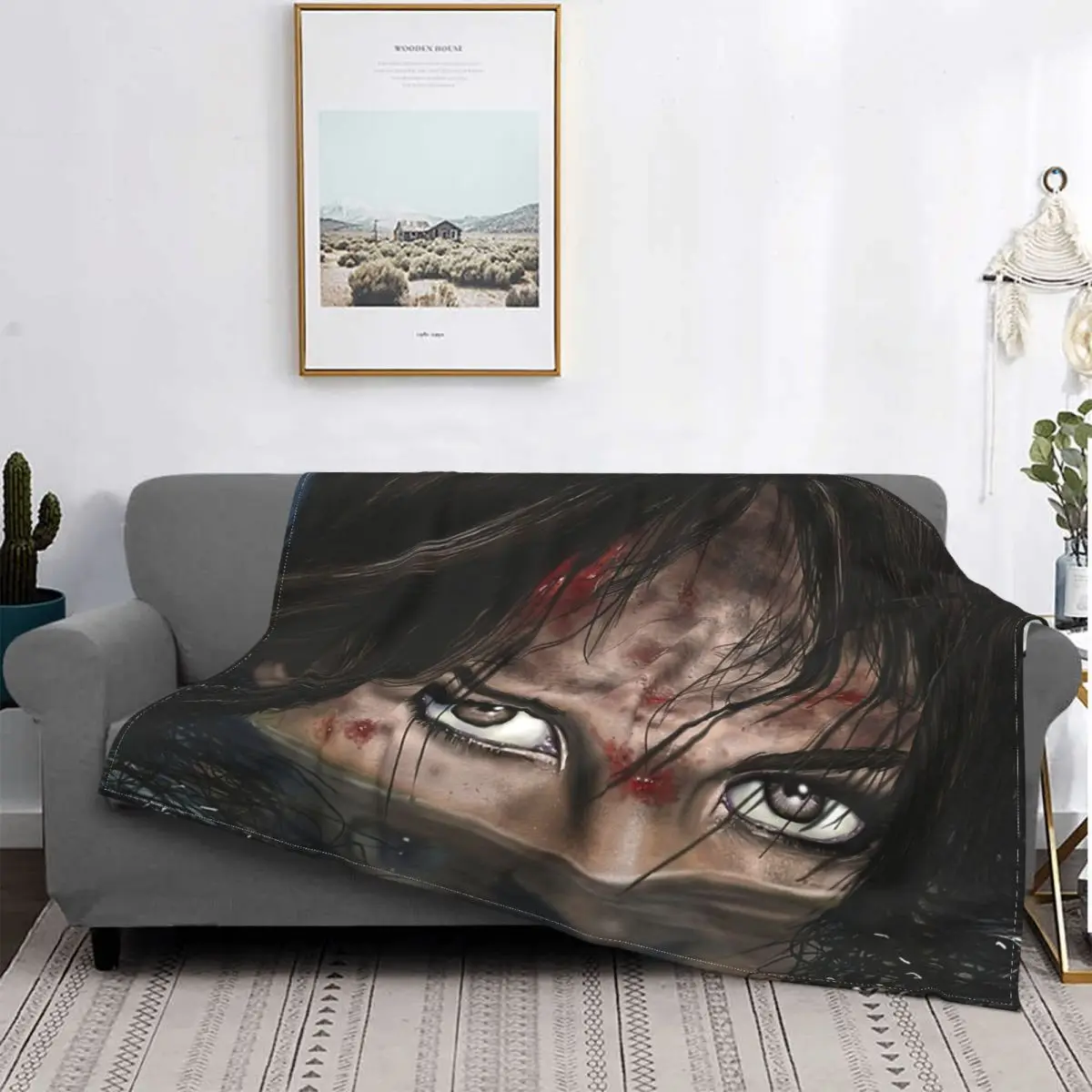 Cool Eyes Blanket Tomb Raider Jonah Maiava Game Fleece Flannel All Season Multifunction Lightweight Throw Blankets For Office