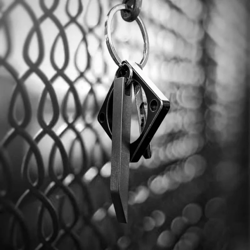 الثقيلة المفاتيح Prybar EDC قضيب رفع لكل يوم يحمل صغير الفولاذ المقاوم للصدأ مفتاح سلسلة Multitool Prybar للمفاتيح