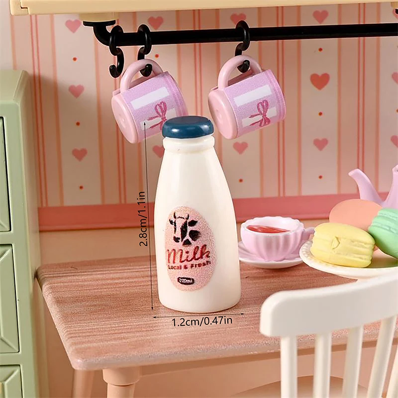 5/10PCS Modello alimentare in miniatura Giocattolo Bottiglia di latte Bevande Accessori per casa delle bambole Giocattolo per bambini Casa delle bambole Ornamenti da cucina Puntelli per fotografia