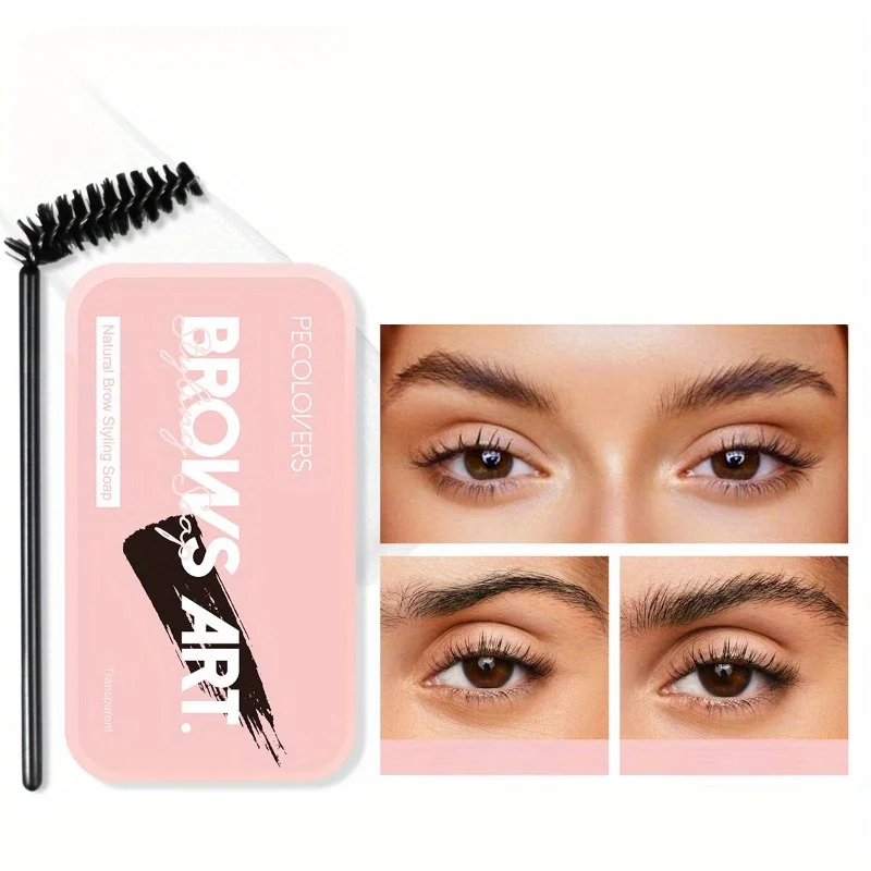 1PC 防水眉毛スタイリングジェル眉ワックススカルプト石鹸長期的な 3D 羽毛ワイルド眉スタイリング簡単にメイクアップ眉毛