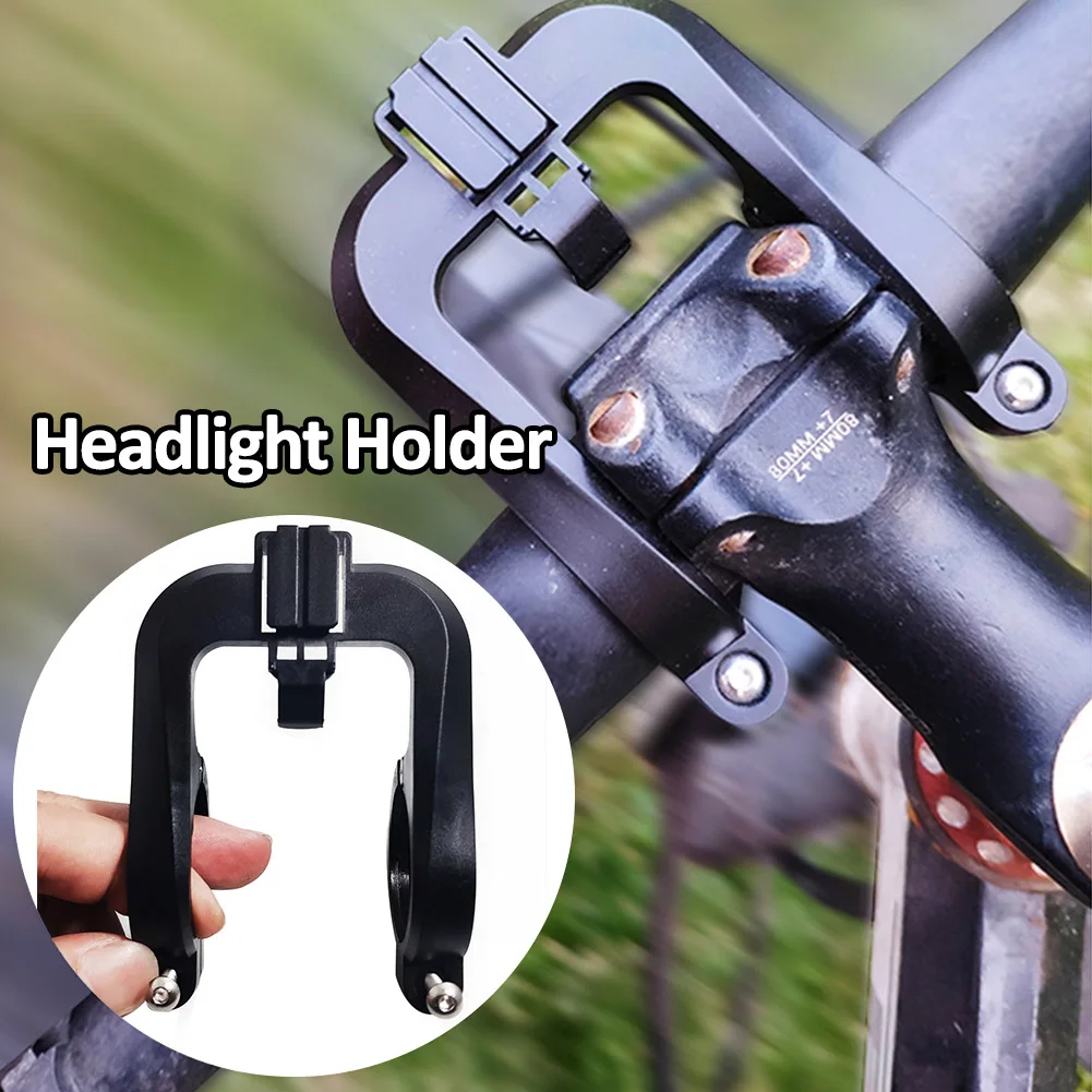 Bicycle Headlight Light Extension Bracket Stand Bike Lamp Holder Clip MTB Headlamp Handlebar Central Mount Cycling Accessories