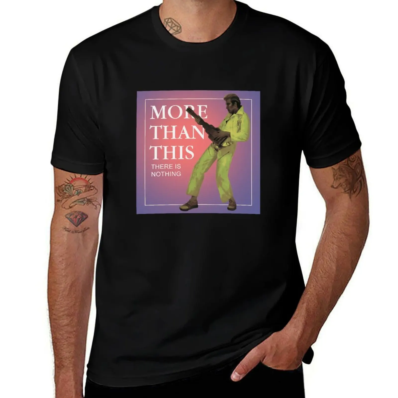 Roxy Music More Than This Lyrics T-Shirt plain funny gifts t shirts for men cotton