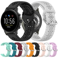 22mm Silicone Band for Fossil Gen 6 44mm Gen6 Gen 5 5e/Gen5 LTE 45mm Breathable Strap Mi Watch 2 Pro S1 Active Replace Bracelet