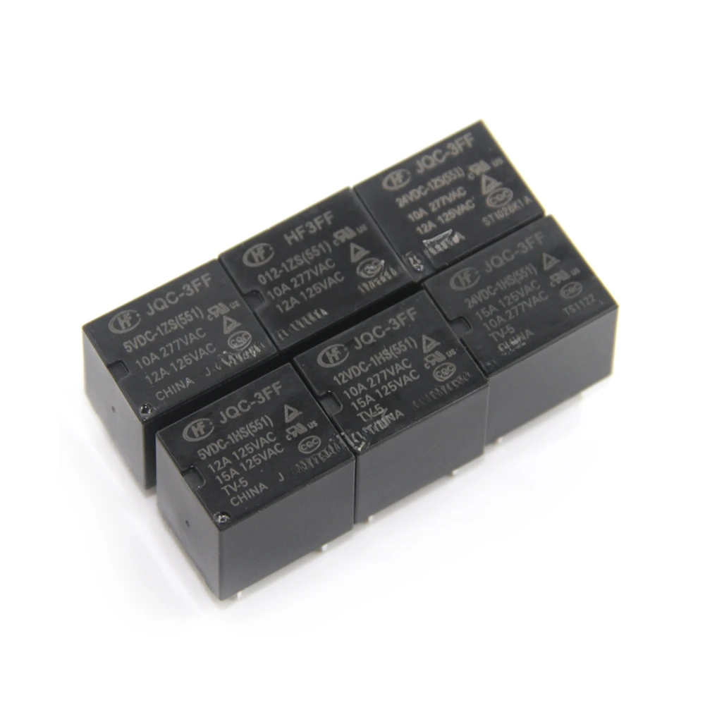 

Реле HF3FF JQC-3FF-5VDC 9VDC 12VDC 24VDC-1HS 12A 4PIN, 5 шт./партия