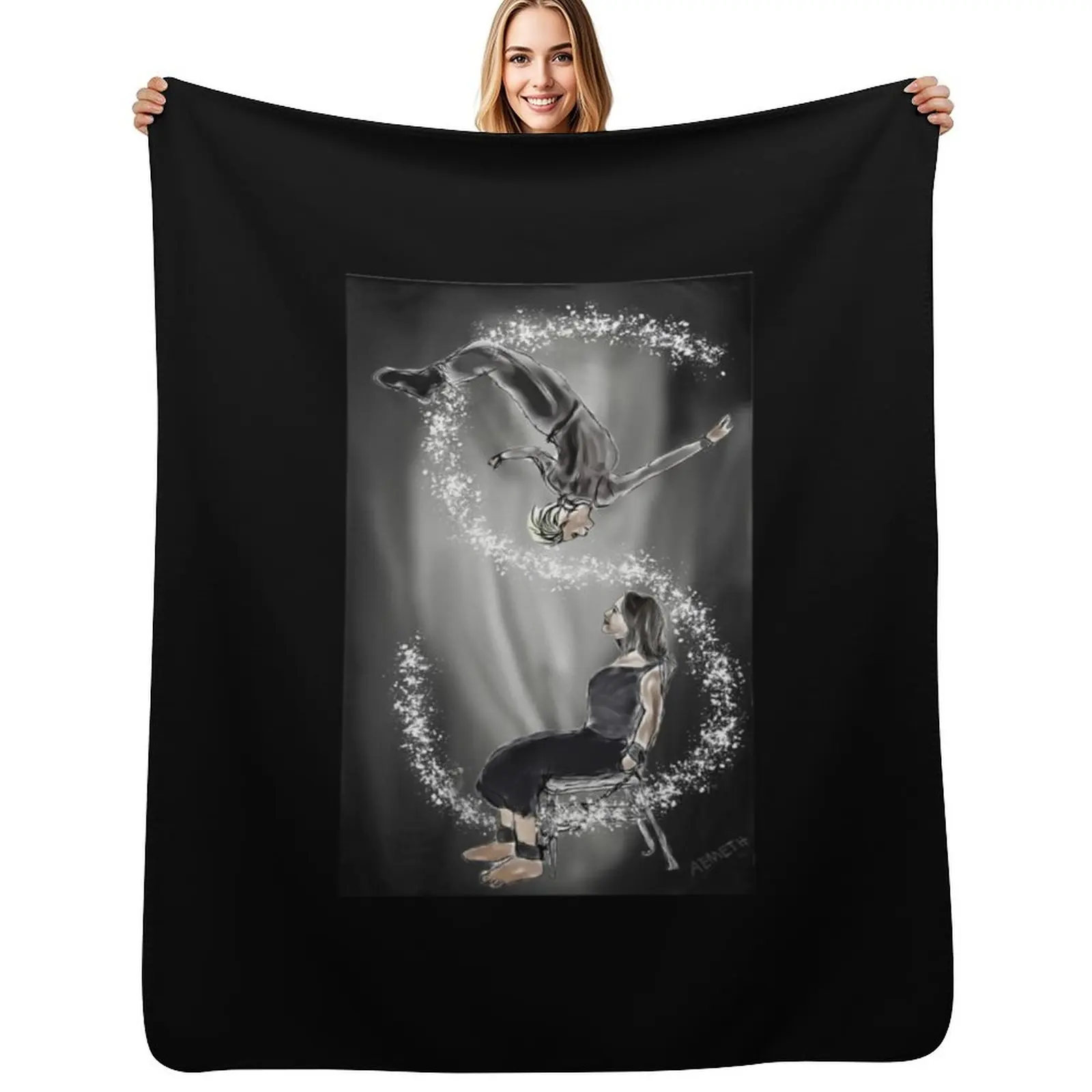 

Aligned Throw Blanket Warm Blankets Sofas Of Decoration sofa bed Personalized Gift Blankets