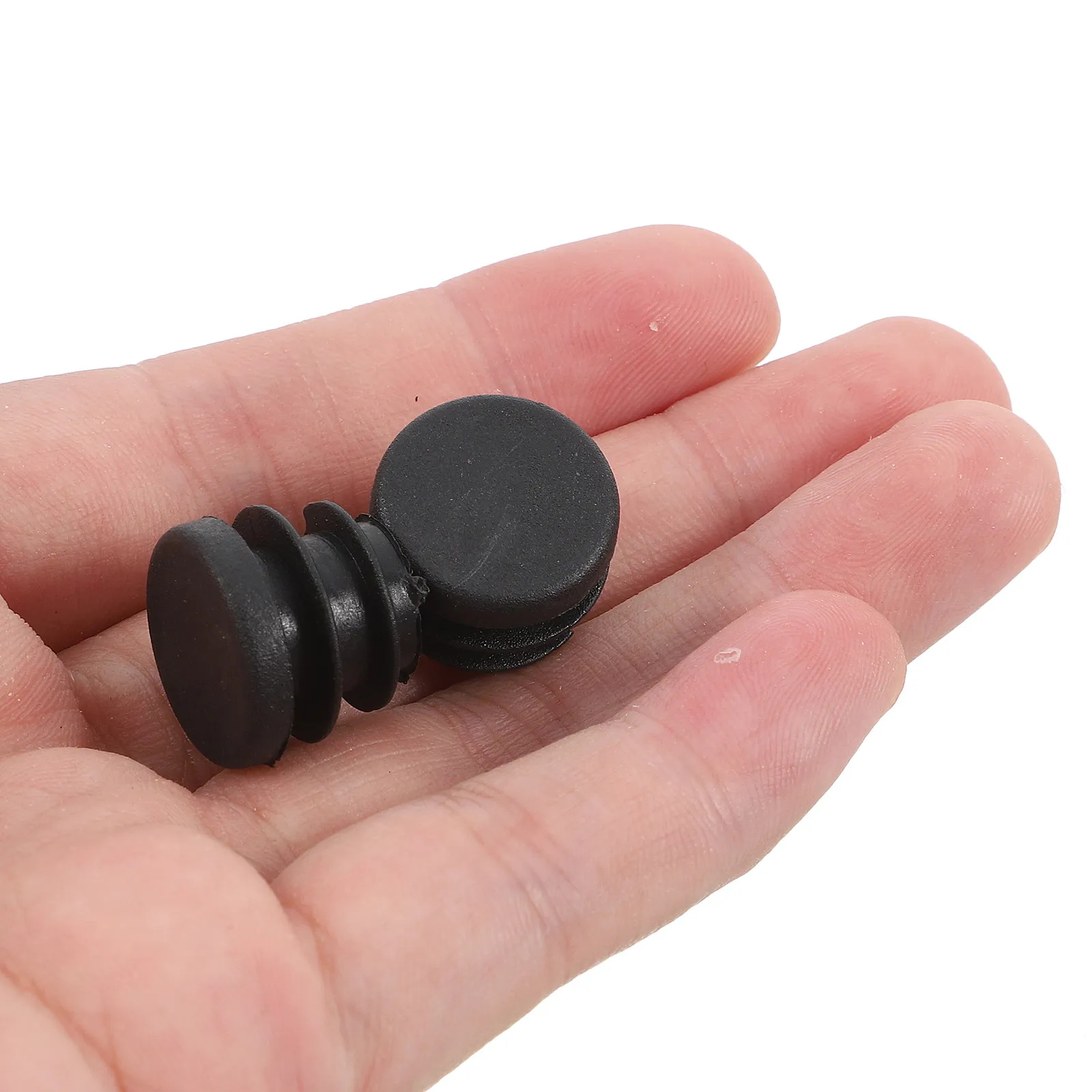 30Pcs Tube End Caps Stainless Steel Round Plastic Plug Inserts Chair Table Legs Furniture Protection Caps Black - view 6