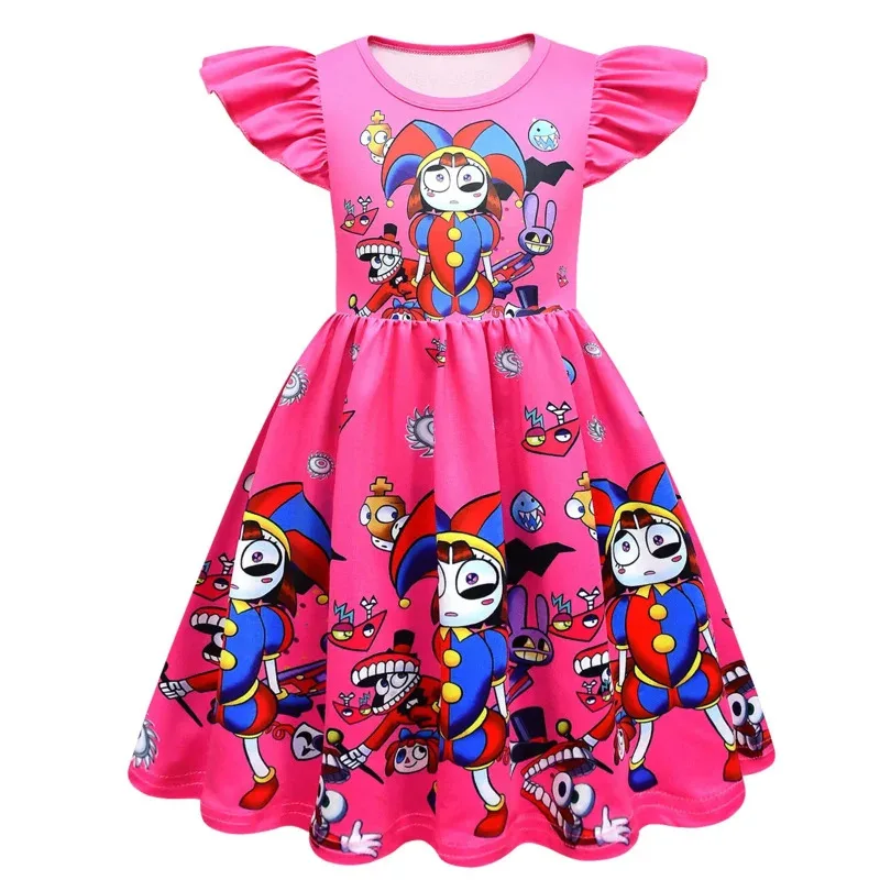 Disfraz de Cosplay para niños, ropa para niñas de circo Digital increíble, vestido para niñas, ropa de cumpleaños, disfraz de rol de Halloween